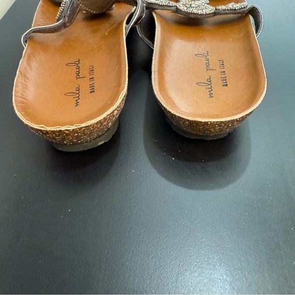 Mila Paoli Silver Sandals with Rhinestone Glamour - Picture 7 of 7